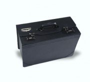 Black Leather Jeppesen Flight Case (Holds 4 Binders)